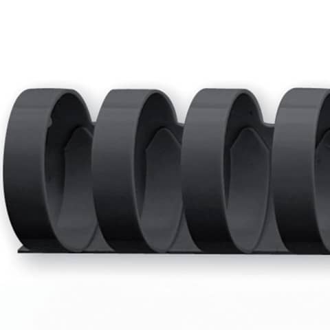 Dorsi plastici a 21 anelli GBC CombBind 25 mm A4 nero - fino a 225 fogli conf da 50 dorsi - 4028182